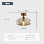 Vintage Glass Pendant Light With Nordic Modern Style