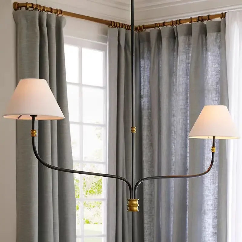Coco French Minimalist Fabric Branch Chandelier