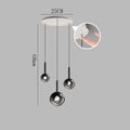 Smoke Gray Glass Multi-Light Staircase Pendant Light