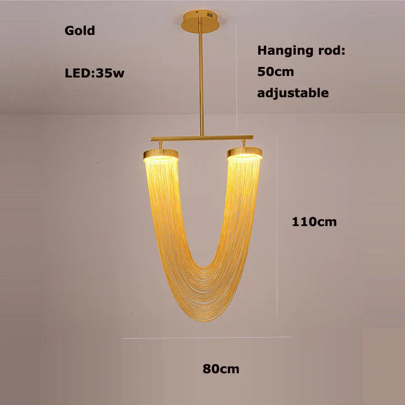 DecorBites™ مصباح سقف LED ألومنيوم ثريا معلقة لمدخل المنزل