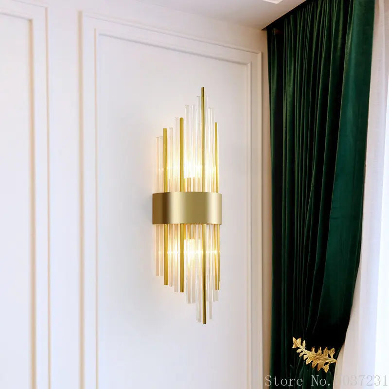 DecorBites™ Crystal Modern Wall Sconce Lamp for Bedroom & Living Room