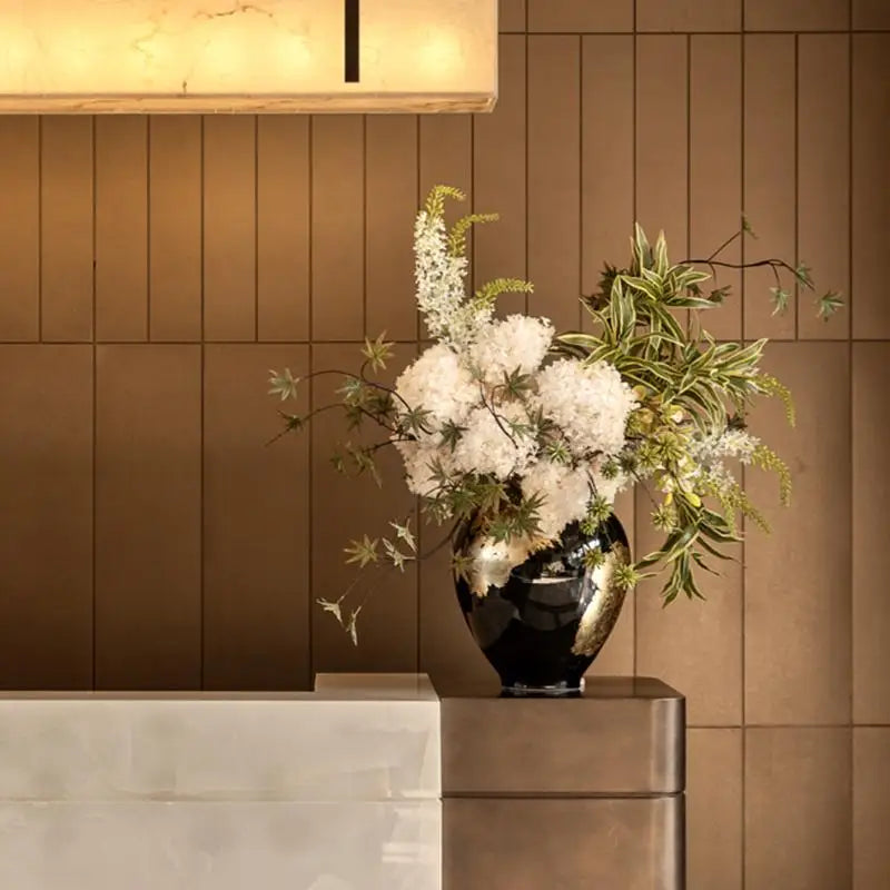 فازة سيراميك DecorBites™ Gold Foil لتنسيق الزهور والديكور المنزلي