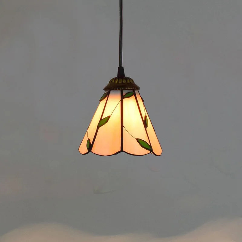 Mediterranean Mosaic Stained Glass Pendant Light