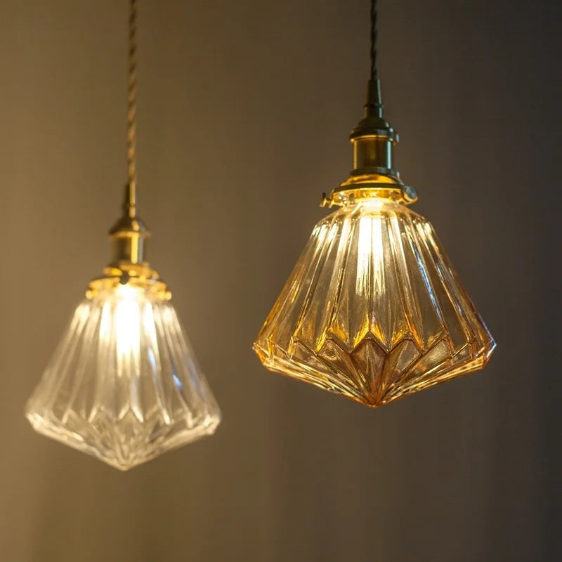 DecorBites™ Glass Pleats LED Pendant Lights for Home and Commercial Spaces