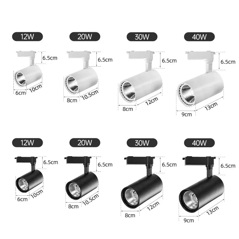 DecorBites™ COB Chandelier Track Ceiling LED Spotlights for Living Room, Store Rail Lighting
