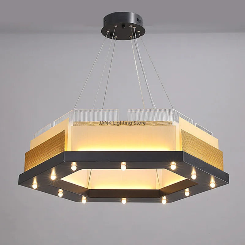 ثريا LED من DecorBites™: مصباح فني ما بعد الحداثة لغرفة المعيشة العصرية، البار، والمطعم.