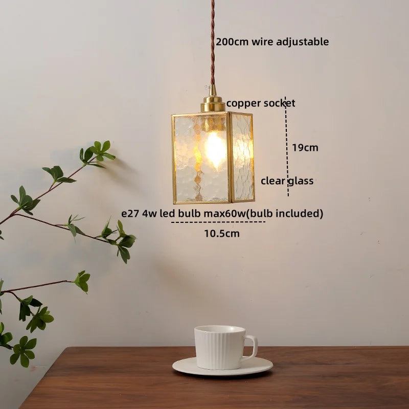 DecorBites™ مصابيح قلادة LED زجاجية خضراء مصباح معلق حديث ديكور منزلي