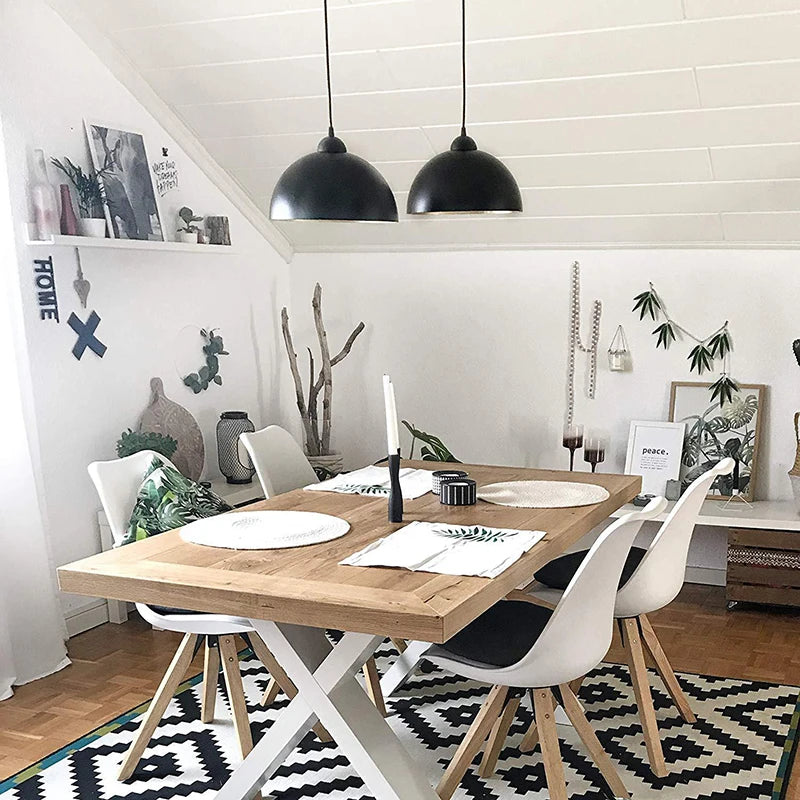 Nordic Industrial Black Dome Pendant Light