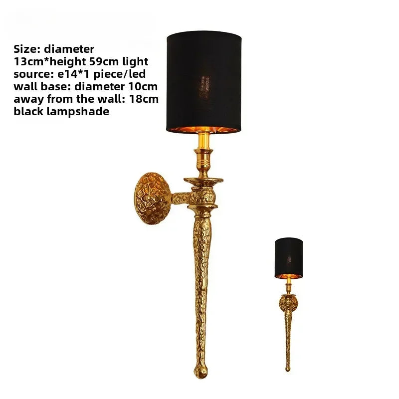 DecorBites™ Copper Wall Lamp for Luxury Living Room TV Background, Bedroom, Staircase LED Lighting