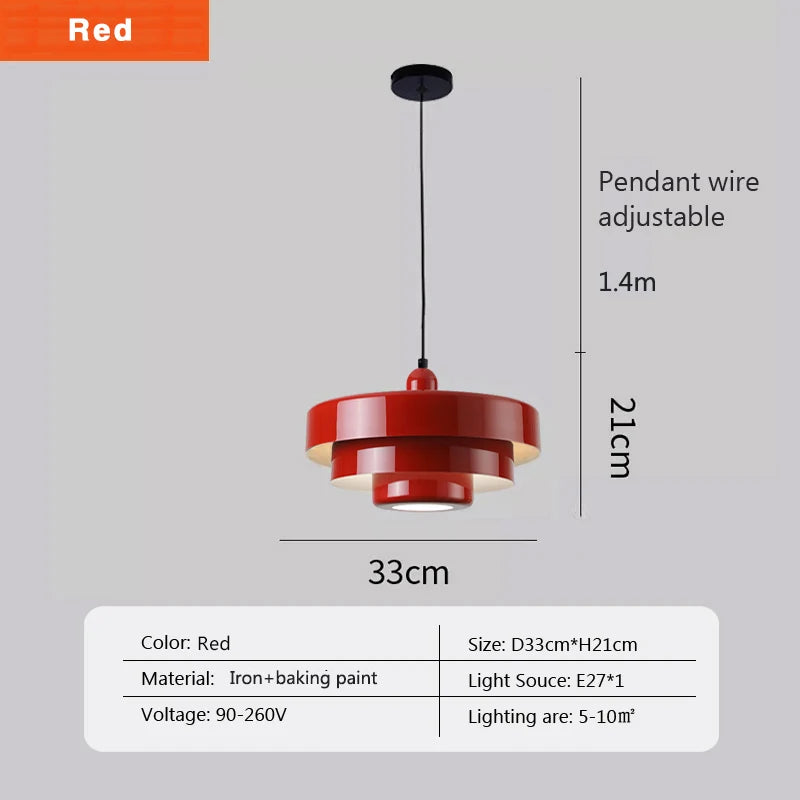 Retro Orange Metal Pendant Light
