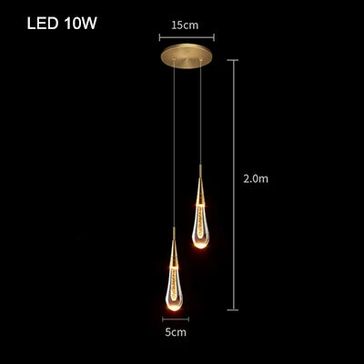 DecorBites™ Crystal Bubble Pendant Chandelier for Dining Room Bedroom Restaurant Bar