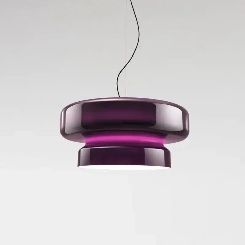 European Annular Glass Pendant Light
