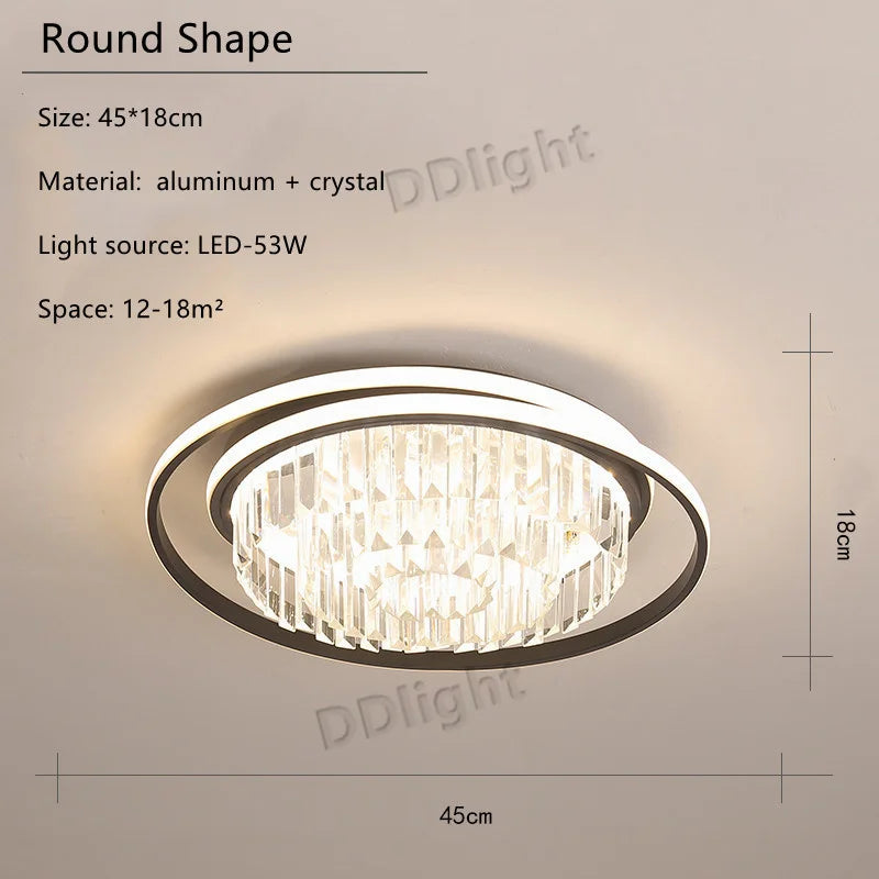 DecorBites™ Crystal Industrial Pendant Chandelier Set for Modern Living Room and Bedroom Decor