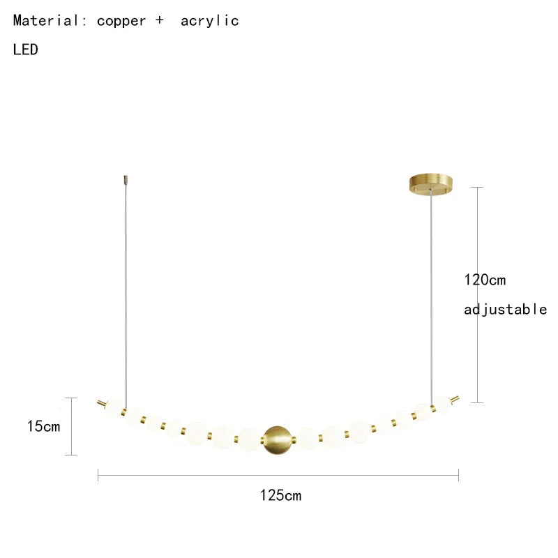 DecorBites™ Acrylic LED Chandelier: Modern Living Room Pendant Lamp