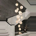 Nordic Marble Pendant Light With Polished Copper Finish