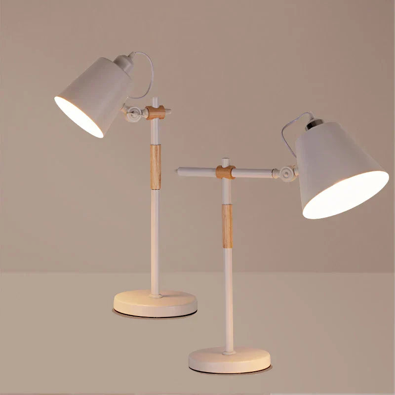 DecorBites™ Adjustable Wood Desk Lamp for Children's Study, Office, Bedroom - LED Reading Light