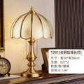 مصباح أرضي LED من النحاس والزجاج الكريستالي من DecorBites™ لغرفة المعيشة وغرفة النوم وغرفة الدراسة الفاخرة