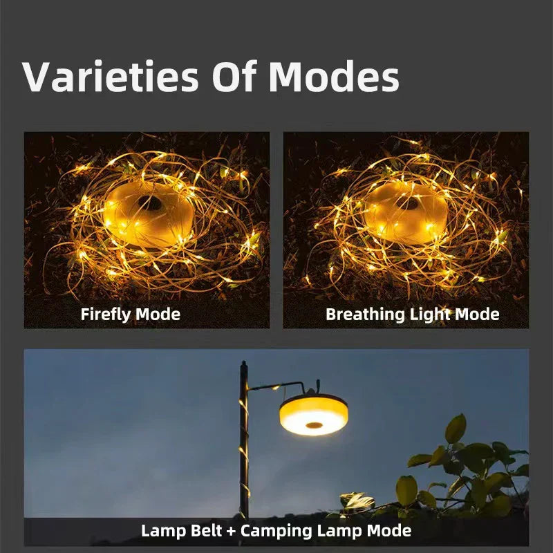 شريط إضاءة التخييم DecorBites™ LED بطول 8 متر مقاوم للماء مصباح تزيين الحديقة الخارجية