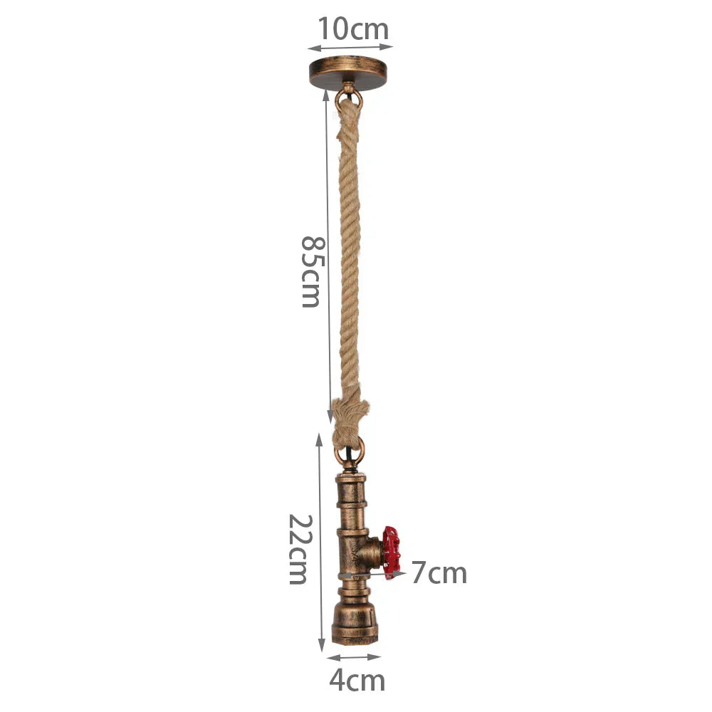 DecorBites™ Iron Pipe Pendant Lamp Retro Loft Hanging Light