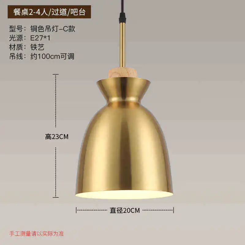 DecorBites™ Gold Nordic Chandelier for Kitchen Bedroom Living Room Study Loft Aisle