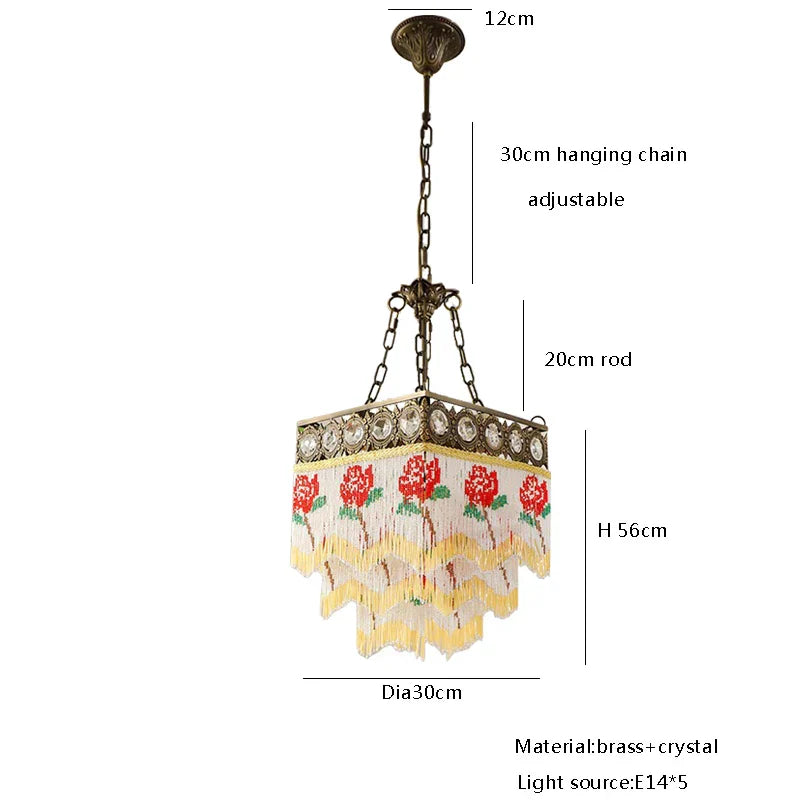 DecorBites™ French Brass Crystal Ceiling Chandelier | Classic European Hanging Lamps