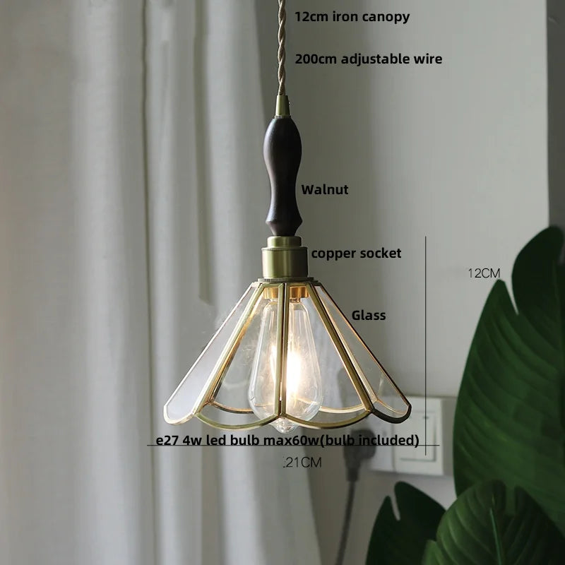 DecorBites™ Blue Glass LED Pendant Light Fixture - Nordic Modern Hang Lamp