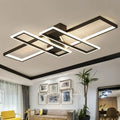 ثريات LED من DecorBites™ مزودة بجهاز تحكم عن بعد - مصباح سقف لامع باللون الأسود للمنزل