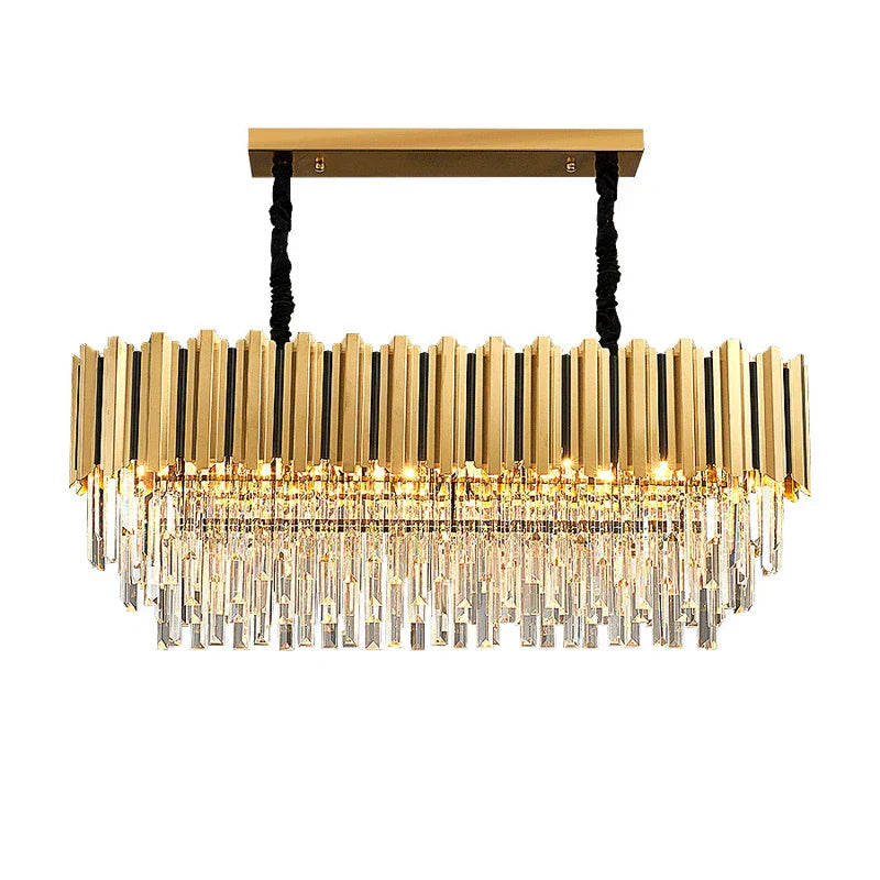 نجفة DecorBites™ الذهبية الكريستالية LED: مصباح إضاءة فاخر وعصري لديكور المنزل