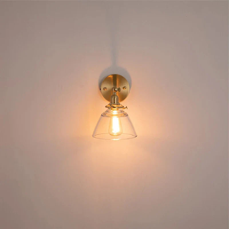 DecorBites™ Clear Glass LED Wall Lights with Pull Chain Switch.