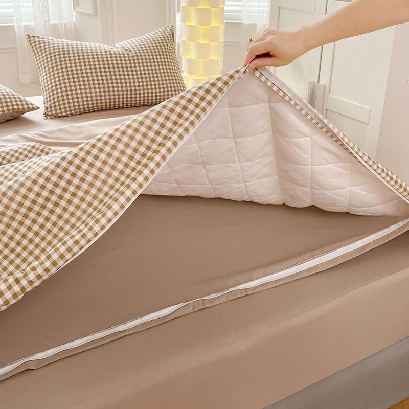 DecorBites™ Cotton Quilted Duvet Cover Soft Comforter Skin-Friendly Bedclothes