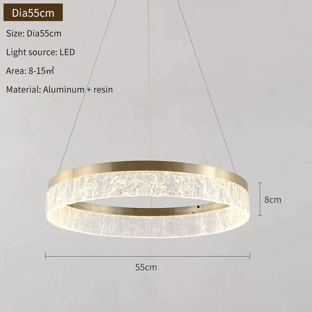 ثريات DecorBites™ الذهبية بتقنية LED لديكور أنيق للمنازل والفنادق