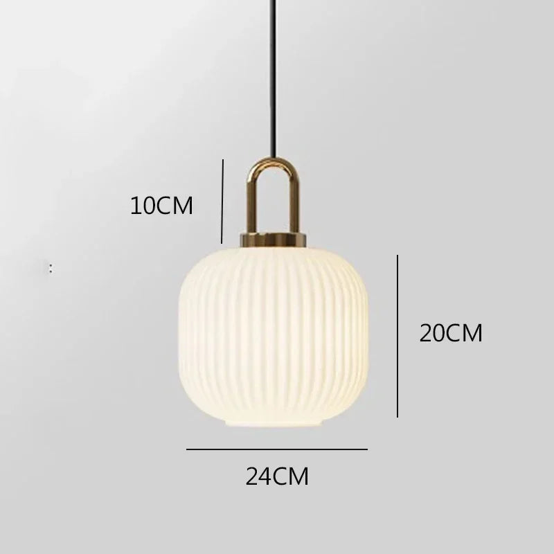 فوانيس زجاجية معلقة بخطوط إضاءة LED من DecorBites™ لديكور منزلي أنيق داخلي