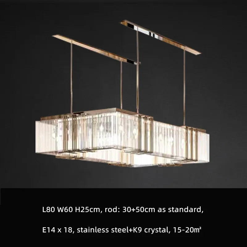 نجفة كريستال LED فاخرة E14 من DecorBites™: إضاءة أنيقة لغرفة الطعام