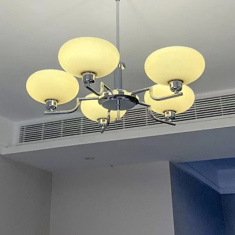 DecorBites™ Glass Ball Pendant Chandelier LED Lamp for Modern French Bedroom