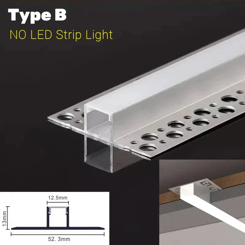 DecorBites™ قناة LED ألومنيوم مدمجة بخط خصر لإضاءة الزوايا الخلفية