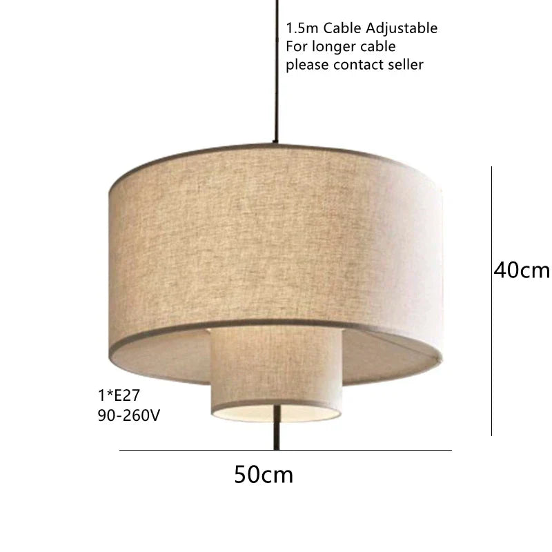 DecorBites™ Bohemia Fabric Pendel Lamp: Handmade French Design for Home, Office, and Hotel