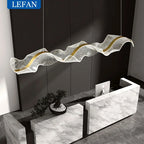 Nordic Long Wave Aluminum Pendant Light