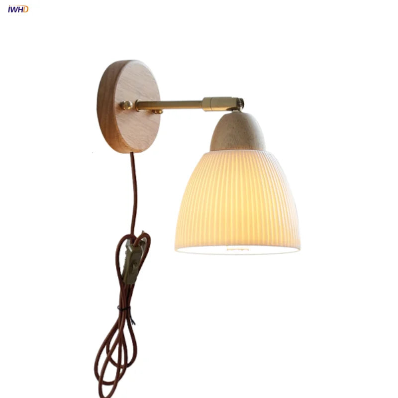 DecorBites™ Ceramic Wood Up Down Rotate LED Wall Sconce Light Fixtures