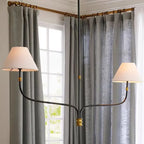 Vintage Cloth Pendant Light With Iron Finish