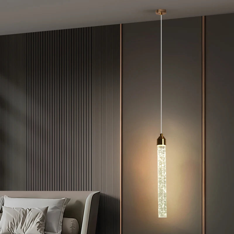 Luxury Crystal Pendant Light with Gold Fixtures Crystal Hanging Lamp  for Living Room Bedroom Dining Room Modern Home Decor