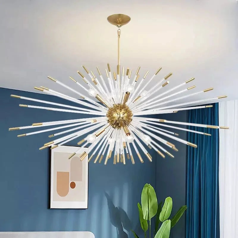 DecorBites™ Crystal Dandelion LED Chandelier for Luxury Indoor Decor