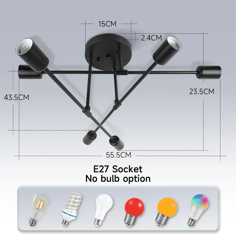 DecorBites™ ثريا سقف LED معلقة لغرفة المعيشة والمطبخ وديكور المنزل