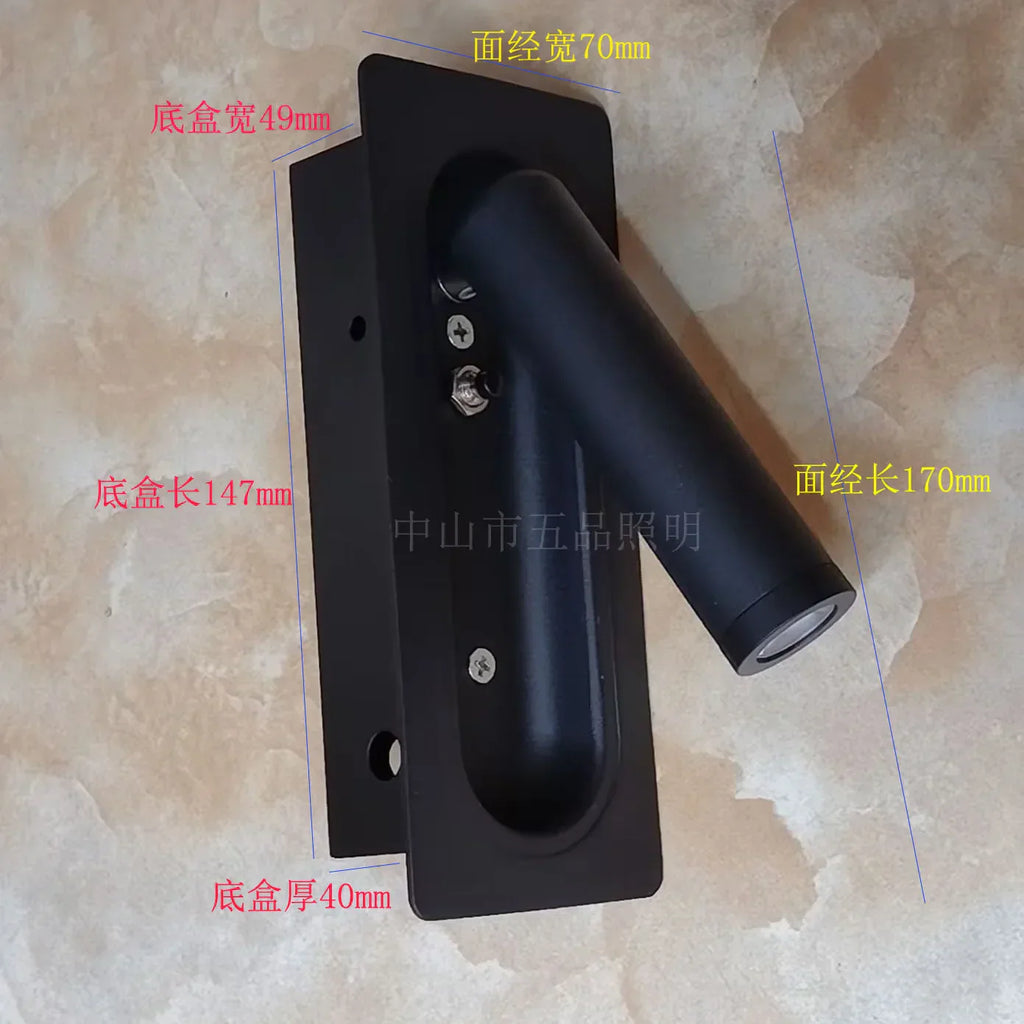 DecorBites™ Adjustable Bedside LED Wall Lamp for Modern Hotel Guest Rooms