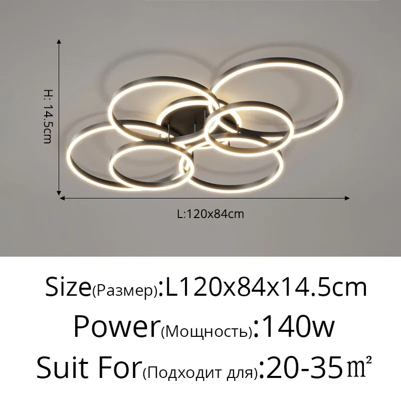 ثريا DecorBites™ LED: مصابيح عصرية لغرف المعيشة والدراسة والنوم، ثريات مدخل دائرية الشكل