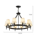 DecorBites™ Country Retro Chandelier Fabric Lampshade Ceiling Pendant Light for Home Indoor Decor