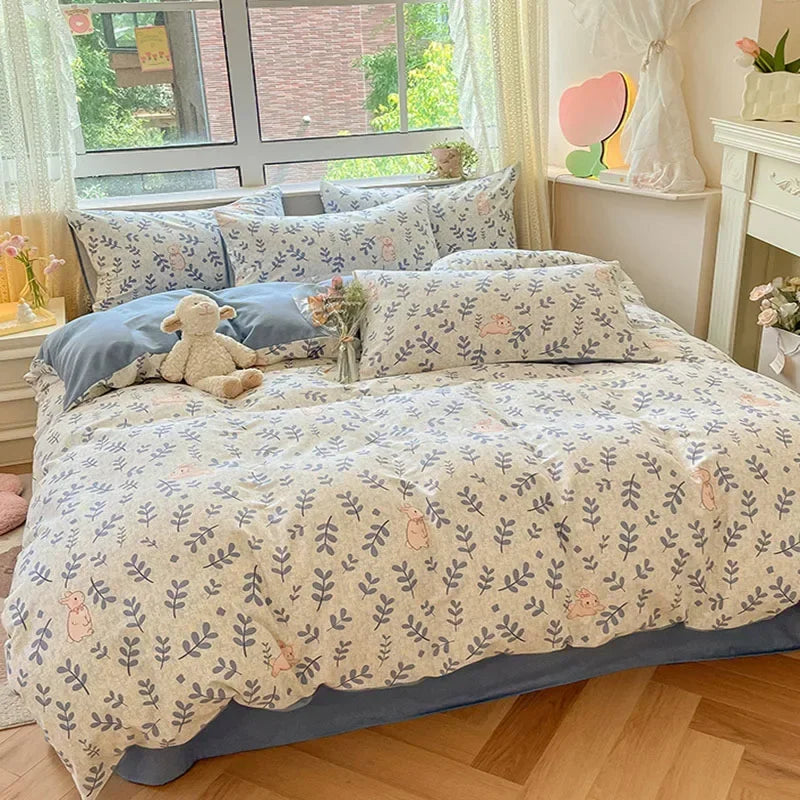 DecorBites™ Cozy Cotton Bedding Set: 160X210cm Quilt Cover for Adults, Warm & Soft Duvet Cover