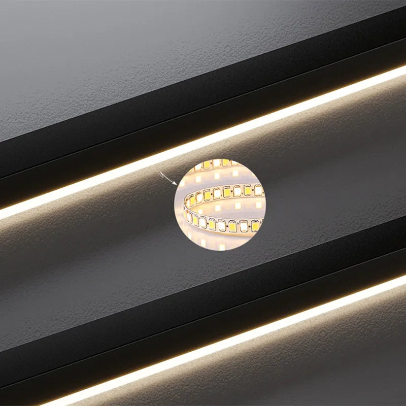 ثريا DecorBites™ LED ألومنيوم حديثة بتصميم خط متموج لمطبخ الجزيرة إضاءة معلقة