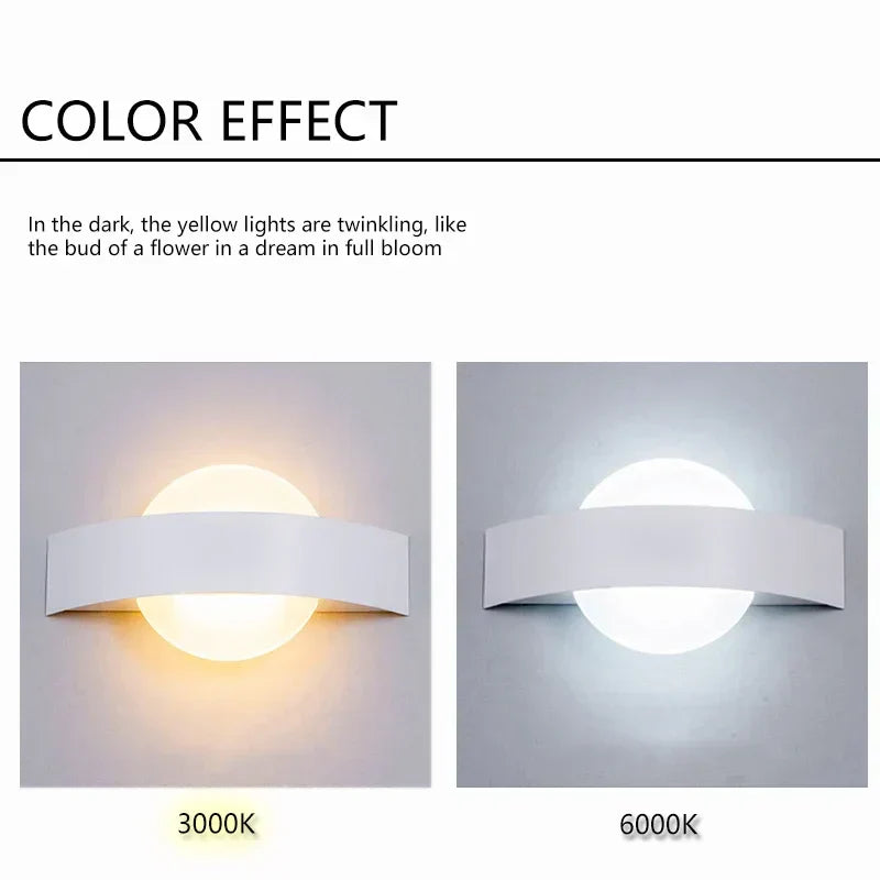 DecorBites™ 4W LED Wall Light Iron & Acrylic Indoor Lamp Fixture for Kitchen and Dining