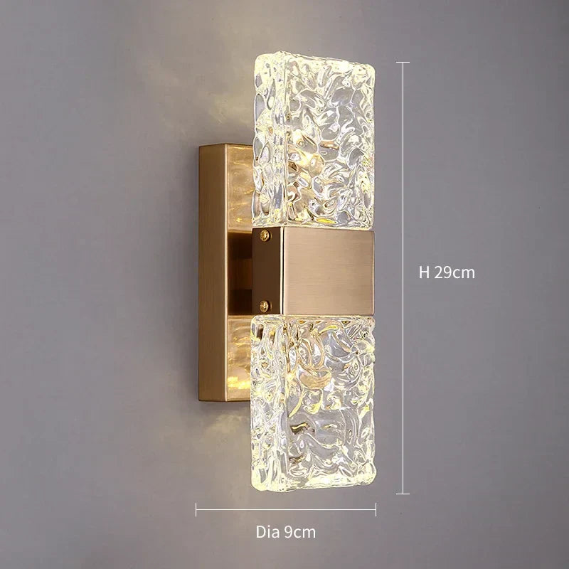 أضواء جدارية كريستالية ذهبية LED DecorBites™ لغرفة النوم وغرفة المعيشة وديكور المنزل