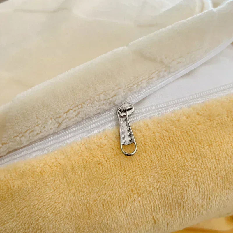 DecorBites™ Cozy Milk Fleece Winter Bedding Set - High Density & Skin Friendly